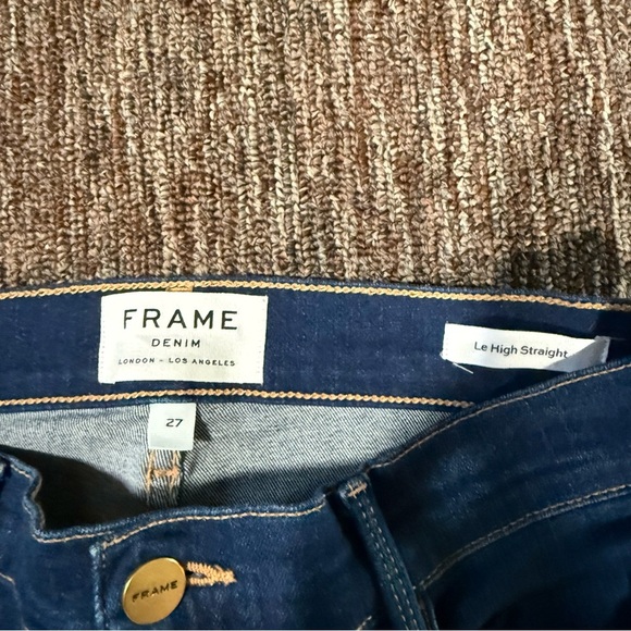 NWOT Frame Denim Le High Skinny Stagger Raw Hem Jeans Cropped Medium Wash 27 - Picture 5 of 10